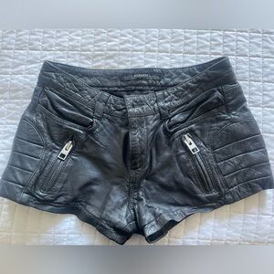 All Saints REAL leather shorts. Size 2.